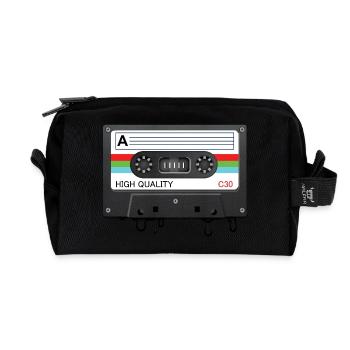 K7 cool - Recycled Toiletry Zip Bag - black - Front
