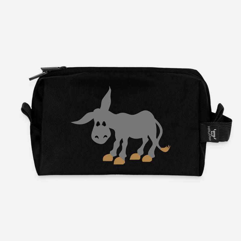 esel - Recycelte Kulturtasche - Schwarz