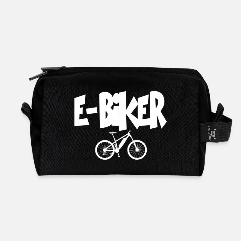 E-BIKER E Bike - Recycelte Kulturtasche - Schwarz