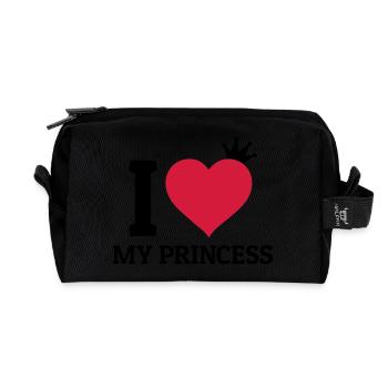 I love my Princess - Recycled Toiletry Zip Bag - black - Front