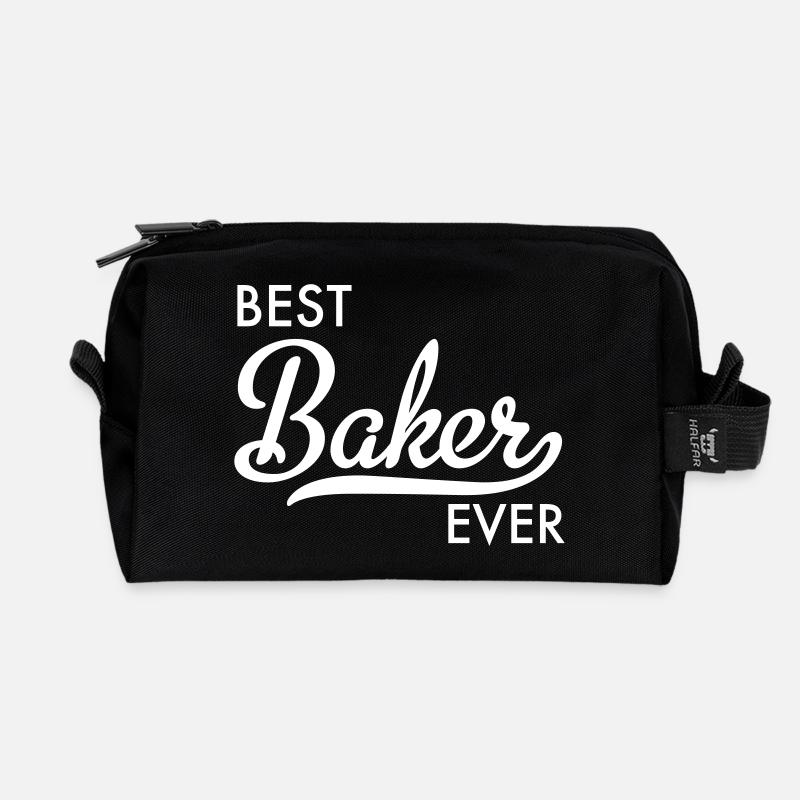 Bäcker - Recycelte Kulturtasche - Schwarz