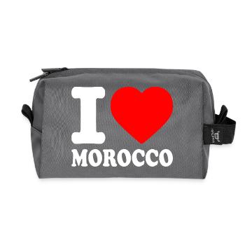 I love morocco - maroc - Trousse de toilette en tissu recyclé - anthracite - Devant