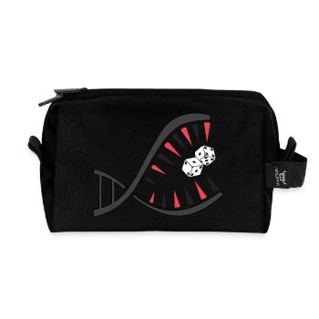 Backgammon DNA Piranha – Unique - Recycled Toiletry Zip Bag - black - Front