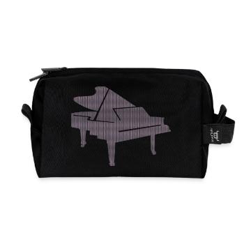 DNA Piano - Passion for classical music - Recycled Toiletry Zip Bag - black - Front