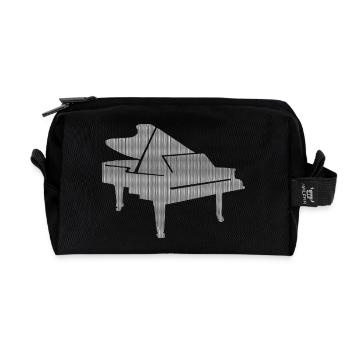 DNA Piano - Passion for classical music - Recycled Toiletry Zip Bag - black - Front