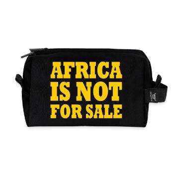 africa is not for sale - Trousse de toilette en tissu recyclé - noir - Devant