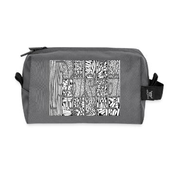 Italian pasta - Recycled Toiletry Zip Bag - anthracite - Front