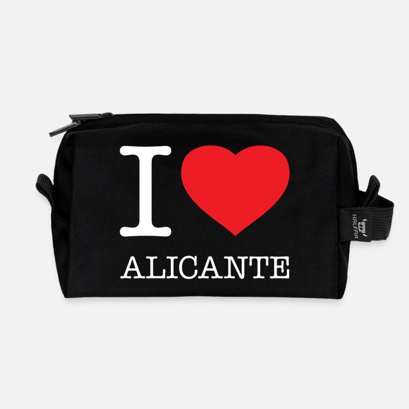 I LOVE ALICANTE - Recycelte Kulturtasche - Schwarz