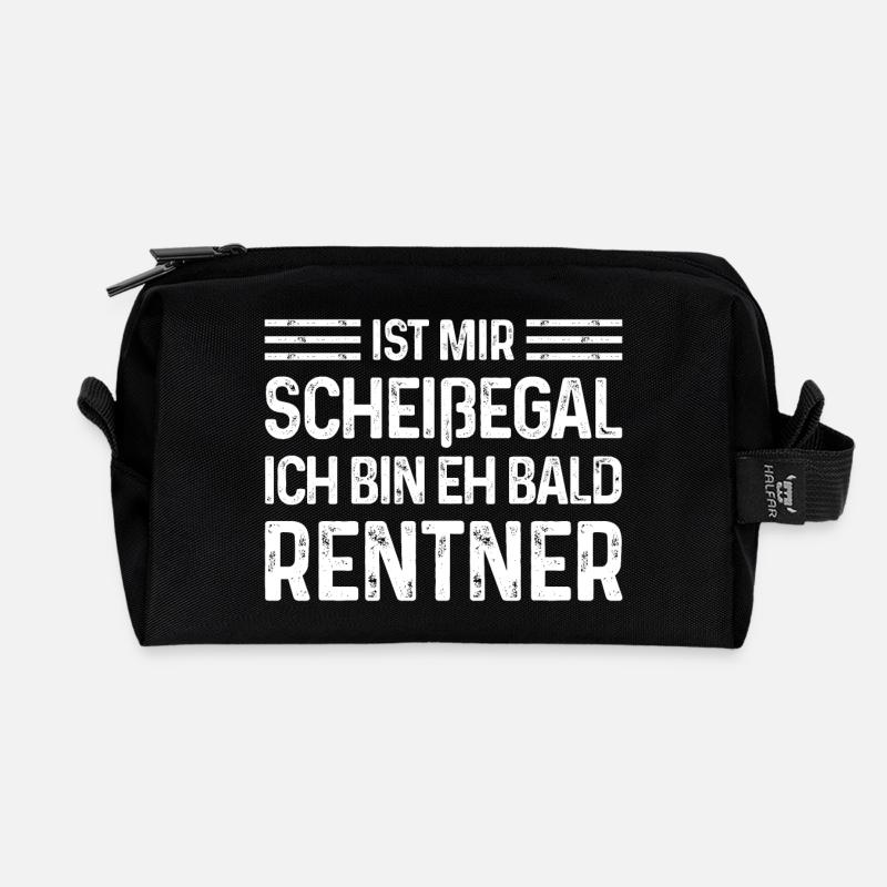 Rente Ist mir scheißegal Ich bin eh bald Rentner - Recycelte Kulturtasche - Schwarz