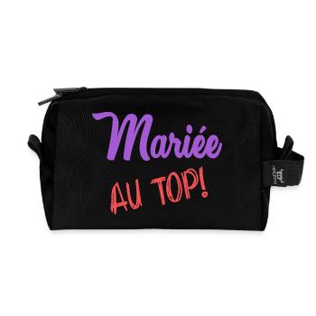 HOCHZEIT - Recycelte Kulturtasche - Schwarz - Vorne