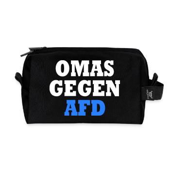 Grannies against afd - Recycled Toiletry Zip Bag - black - Front