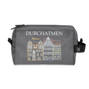 Meissen, Saxony, Germany, Take a deep breath - Recycled Toiletry Zip Bag - anthracite - Front