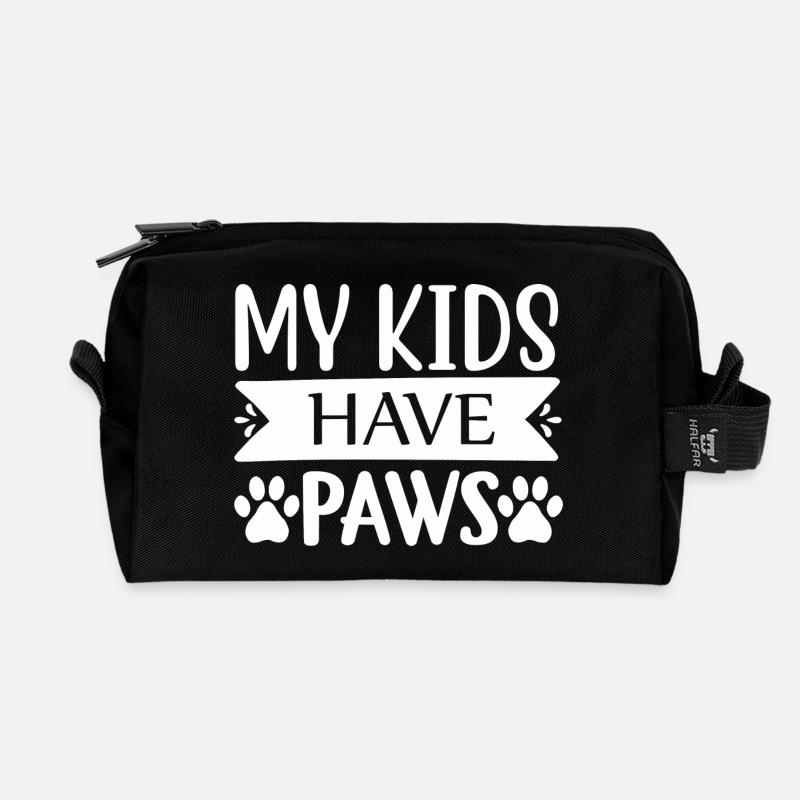 MyKids have Paws - Recycelte Kulturtasche - Schwarz