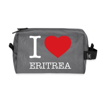 I LOVE ERITREA - Recycelte Kulturtasche - Anthrazit - Vorne