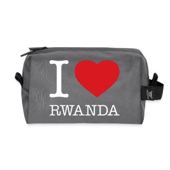 I LOVE RWANDA - Recycelte Kulturtasche - Anthrazit - Vorne