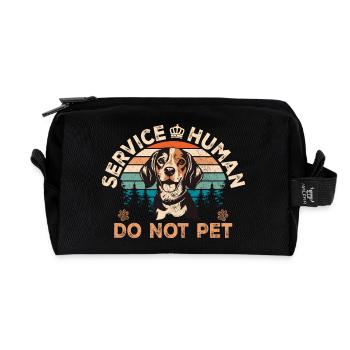 Service Human - Recycled Toiletry Zip Bag - black - Front