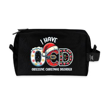 OBSESSIVE CHRISTMAS DISORDER - Recycled Toiletry Zip Bag - black - Front