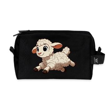 Lamb skips - Recycled Toiletry Zip Bag - black - Front