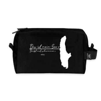 Das ist mein See! // Ammersee-Liebe - Recycelte Kulturtasche - Schwarz - Vorne