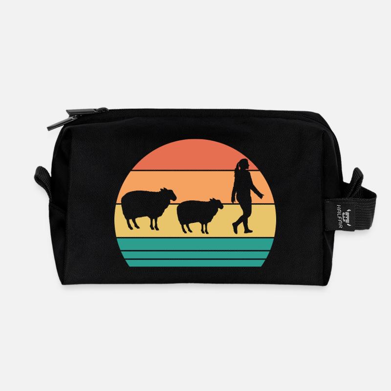 Schäfer Schaf - Recycelte Kulturtasche - Schwarz