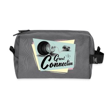 Fifties Great connection Telefon - Recycelte Kulturtasche - Anthrazit - Vorne