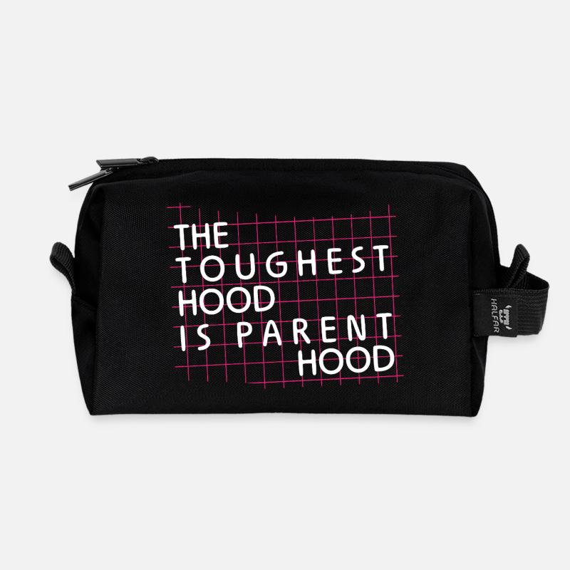 Parenthood – Die härteste Hood - Recycelte Kulturtasche - Schwarz