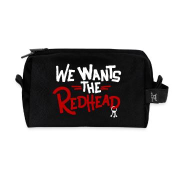We Wants the Redhead - Recycled Toiletry Zip Bag - black - Front