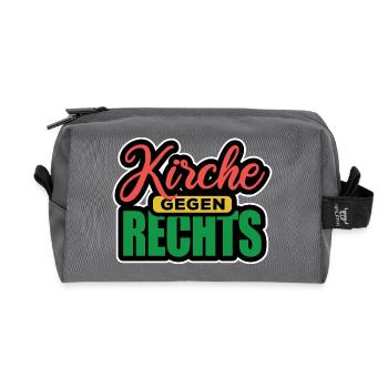 Kirche Gegen Rechts - Gegen Rechts, gegen Hetze - Recycelte Kulturtasche - Anthrazit - Vorne