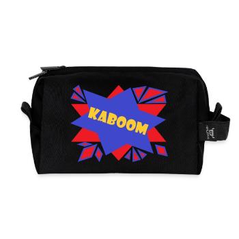 Komischer Kaboom - Recycelte Kulturtasche - Schwarz - Vorne