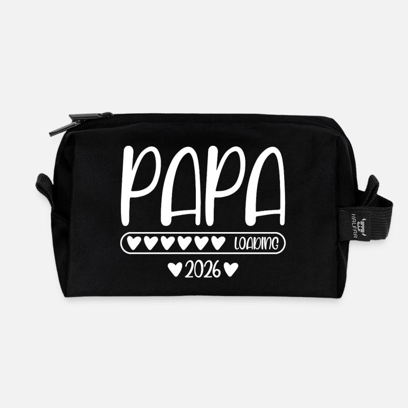 Papa 2026 loading - Recycelte Kulturtasche - Schwarz