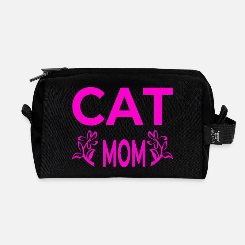 Katzen - Recycelte Kulturtasche - Schwarz