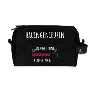 Civil Engineering Profession Education Civil Engineer - Recycled Toiletry Zip Bag - black - Front