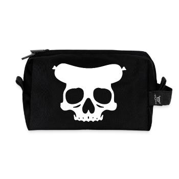 Wurst Skull - Recycelte Kulturtasche - Schwarz - Vorne