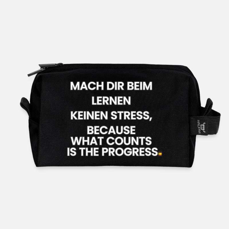 Deutsch-Englisch-Reim 1 (Ver. A) - Recycelte Kulturtasche - Schwarz