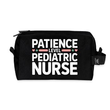 Pediatric Nurse Patience Level Pediatric Nursing - Recycelte Kulturtasche - Schwarz - Vorne