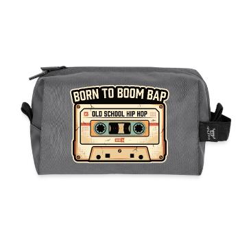 Old School Hip Hop Kassette Retro Design - Recycelte Kulturtasche - Anthrazit - Vorne