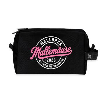 Malle 2026 Mallemäuse Wir feiern bis zum Schluss - Recycelte Kulturtasche - Schwarz - Vorne