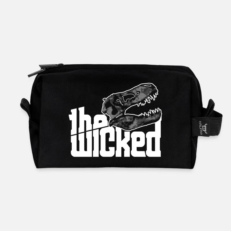 Skull Logo - dark collection - Recycelte Kulturtasche - Schwarz