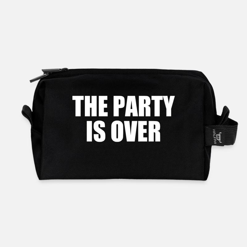 The party is over - Recycelte Kulturtasche - Schwarz