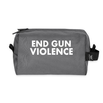 End gun violence - Trousse de toilette en tissu recyclé - anthracite - Devant