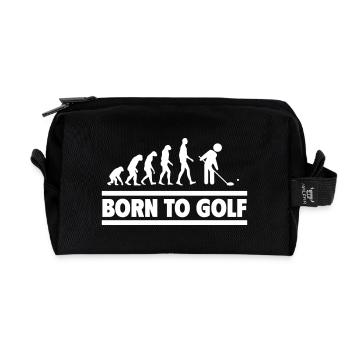 Golf Evolution Perfektes Geschenk für Golfer - Recycelte Kulturtasche - Schwarz - Vorne