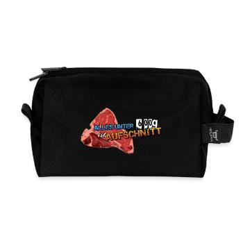 Everything under 600g is cold cuts - Recycled Toiletry Zip Bag - black - Front