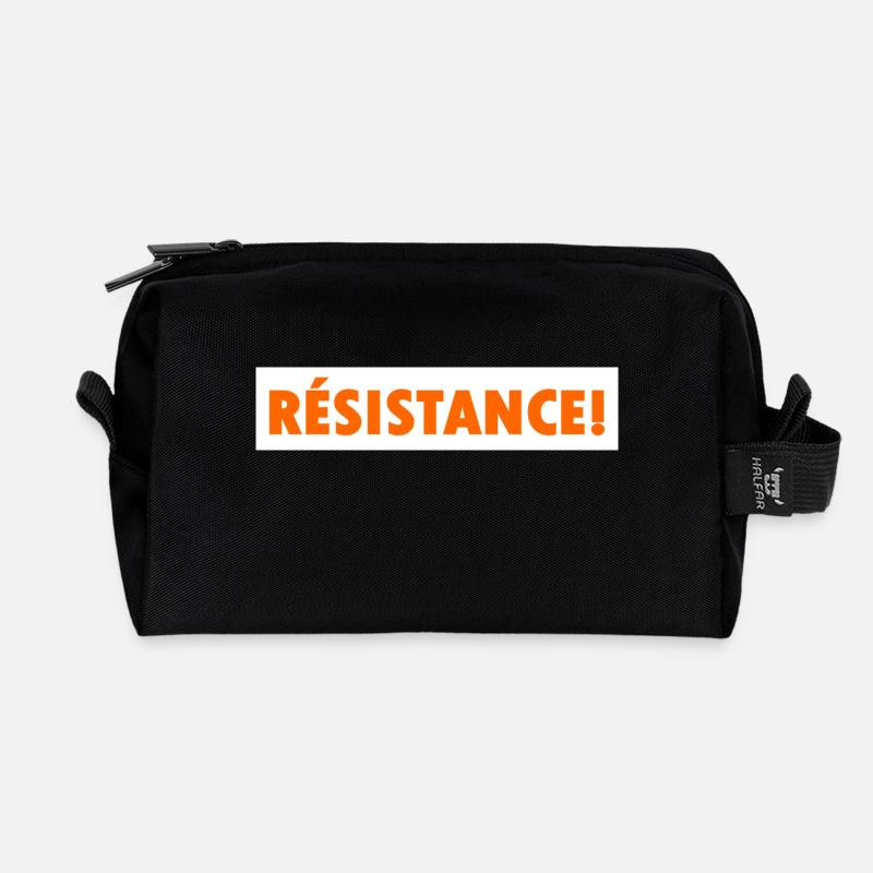 Résistance - Recycelte Kulturtasche - Schwarz
