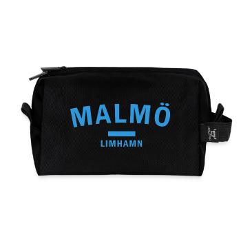 Malmö City Silhouette Design - Recycled Toiletry Zip Bag - black - Front