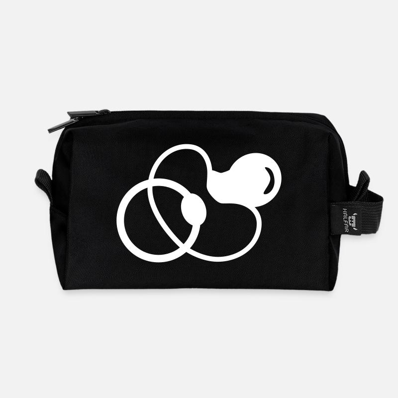 pacifier - Baby - Recycled Toiletry Zip Bag - black