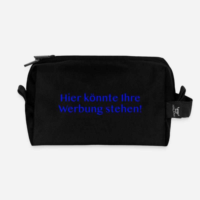 Hier könnte Ihre Werbung stehen. - Recycelte Kulturtasche - Schwarz