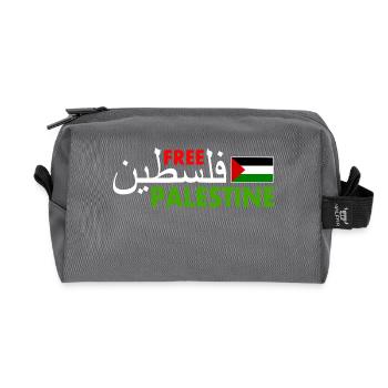 Free palestine فلسطين Palestina - Recycelte Kulturtasche - Anthrazit - Vorne