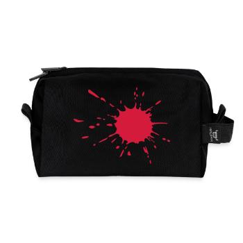 Blut - Recycelte Kulturtasche - Schwarz - Vorne