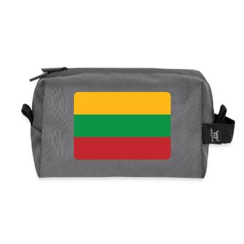 LITHUANIA IS NO. 1 - Recycled Toiletry Zip Bag - anthracite - Front
