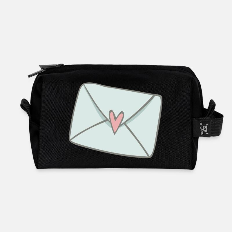 Liebesbrief - Recycelte Kulturtasche - Schwarz